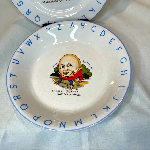 Vintage LORD NELSON POTTERY England CHILD's ALPHABET BOWL AND PLATE - Picture 3 of 16